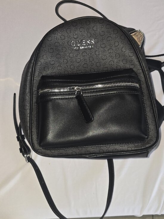 Guess Mini Backpack Black Logo Print Small Backpack Purse New main image 7